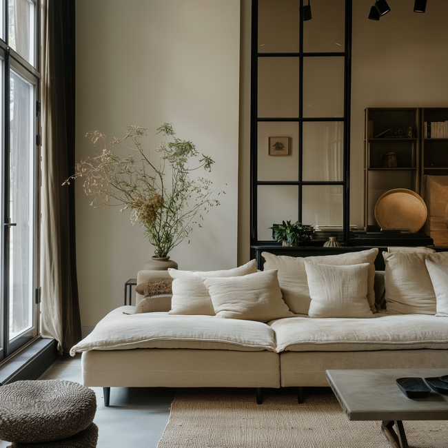 Pleated Velvet Sofa