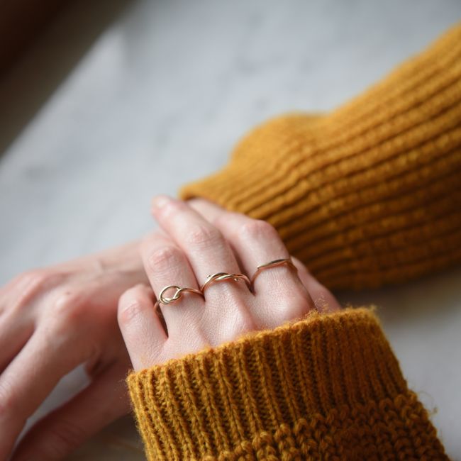 Pleated Cardigan - Mustard