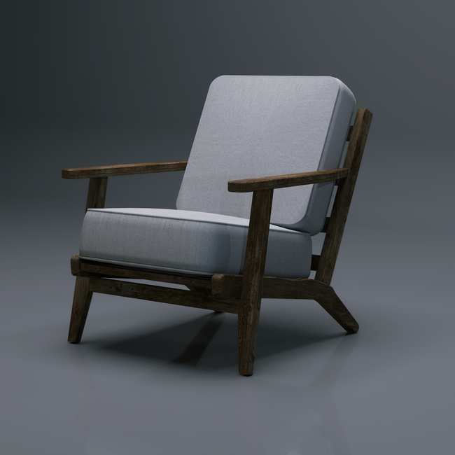 Minimal Linen Accent Chair