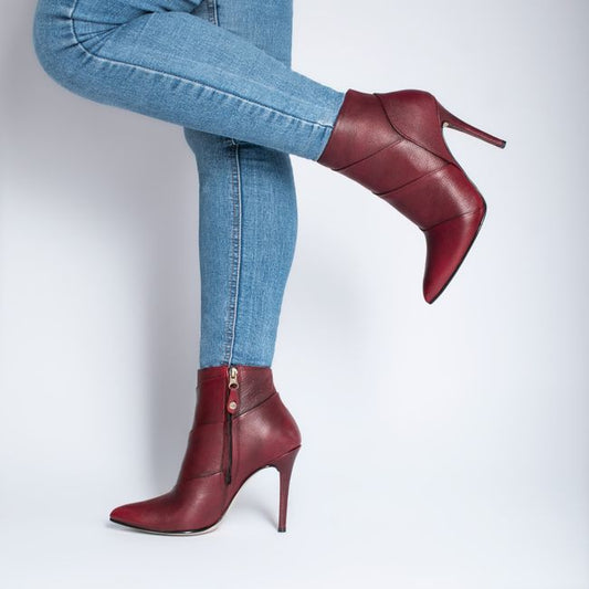 Woven Oak Ankle Boots