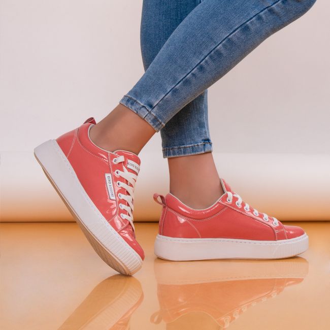 Hand-Dyed Leather Trainers