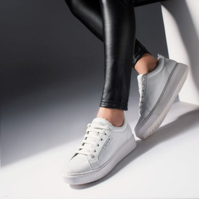 Quilted Linen Trainers