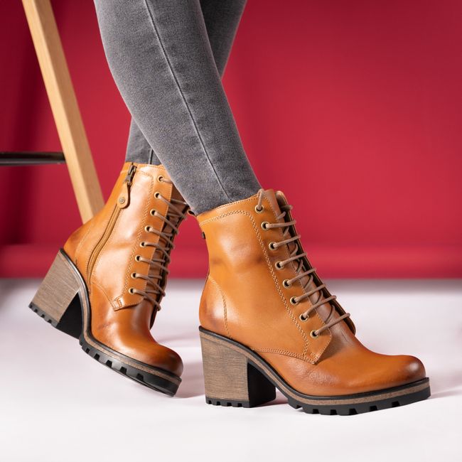 Woven Ceramic Ankle Boots - Mustard