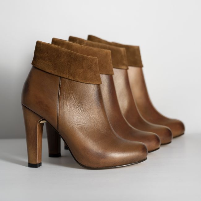 Tailored Ankle Boots - Forest Green