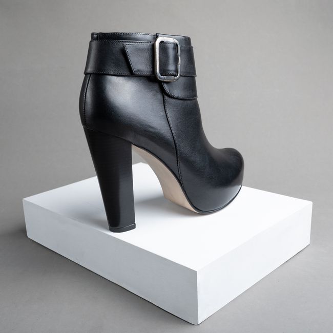 Oversized Oak Ankle Boots - Charcoal