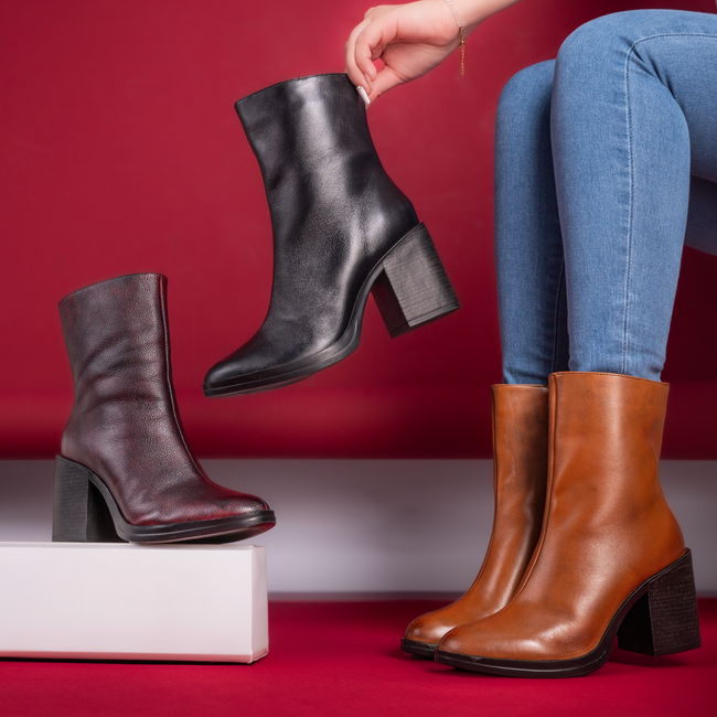 Woven Ceramic Ankle Boots