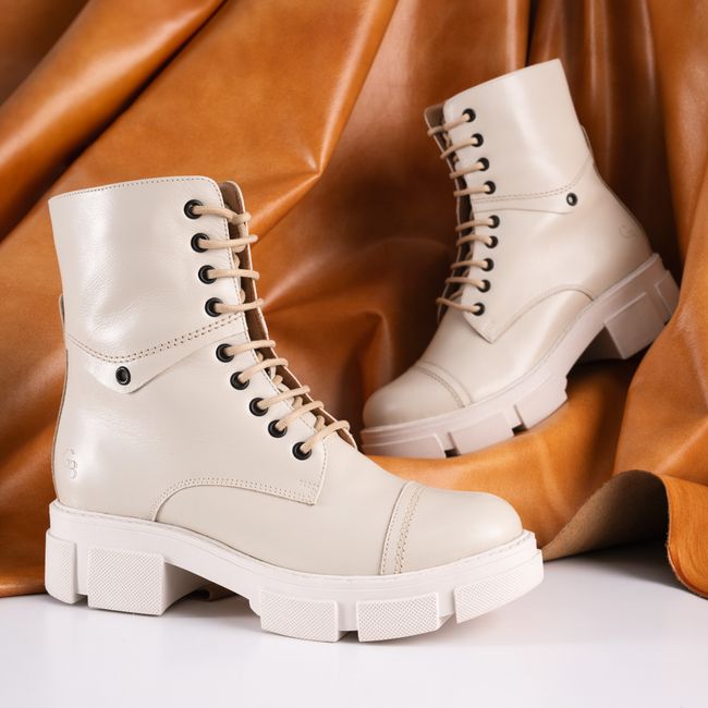 Tailored Ankle Boots - Ivory