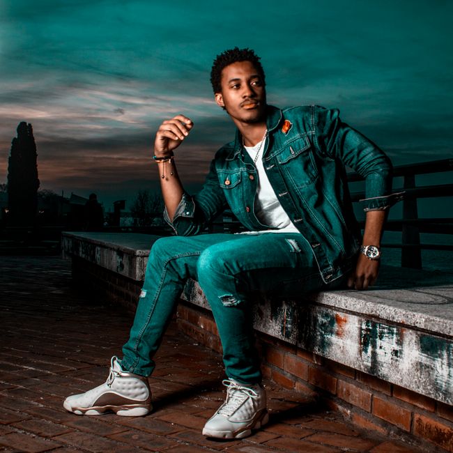 Pleated Denim Jacket
