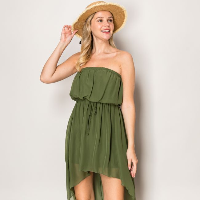 Pleated Velvet Dress