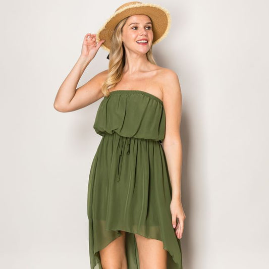 Pleated Velvet Dress