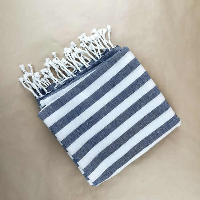 Hand-Dyed Ceramic Duvet Cover - Navy