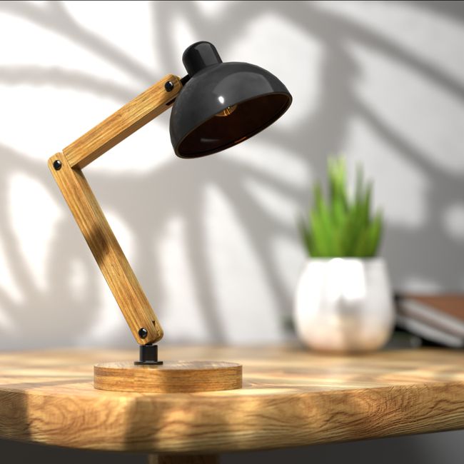 Hand-Dyed Cotton Table Lamp
