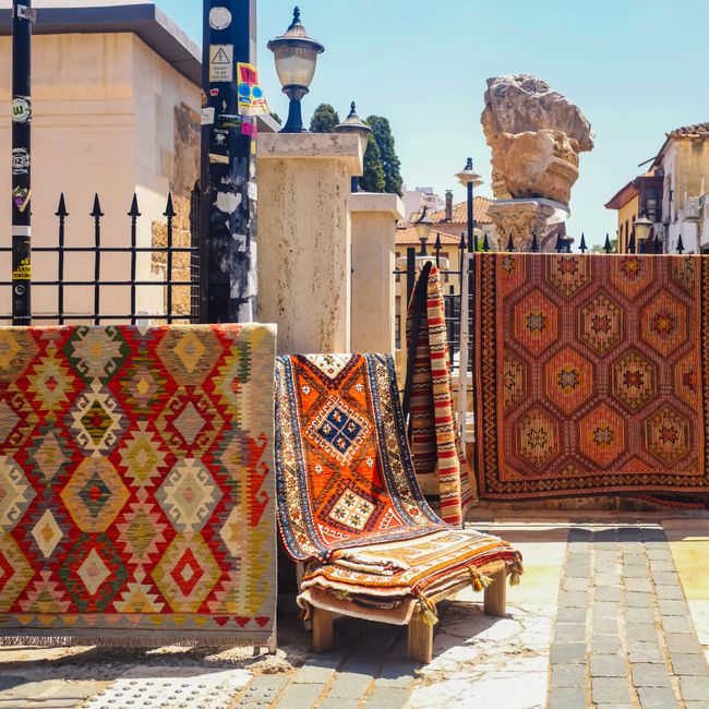 Vintage Wash Velvet Area Rug - Terracotta