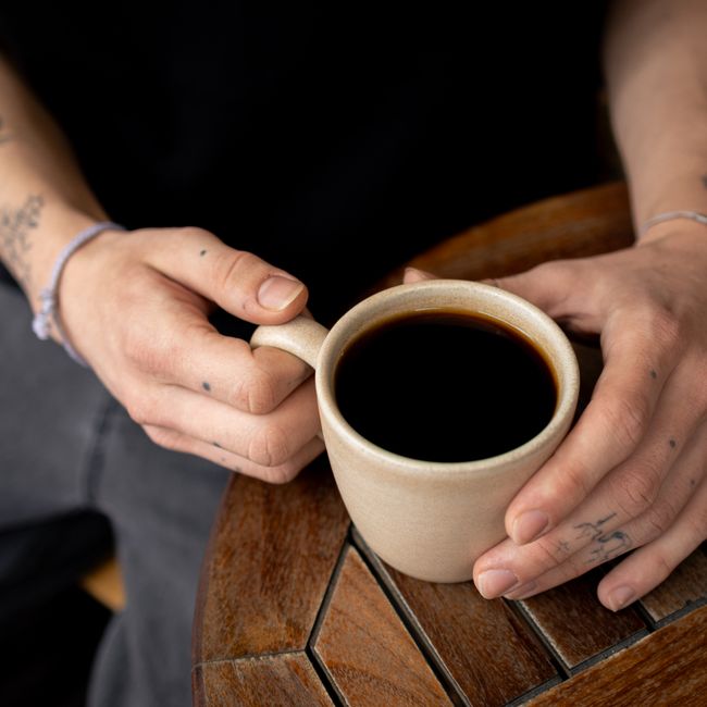 Minimal Linen Ceramic Mug