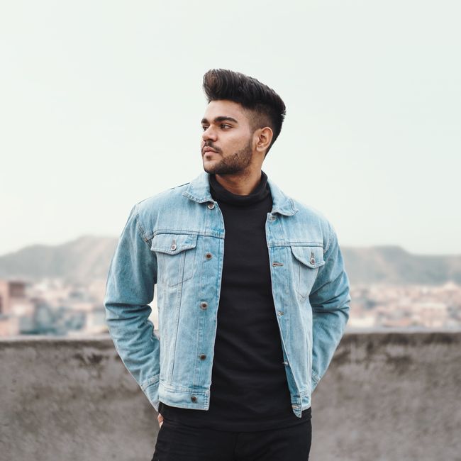 Coastal Velvet Denim Jacket - Navy
