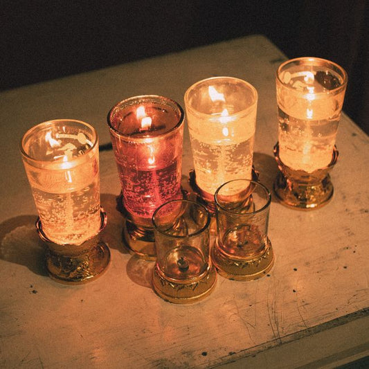 Quilted Linen Candle