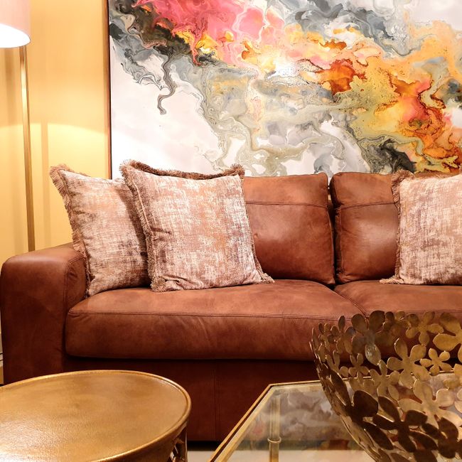 Pleated Rattan Sofa