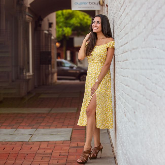 Hand-Dyed Dress - Mustard